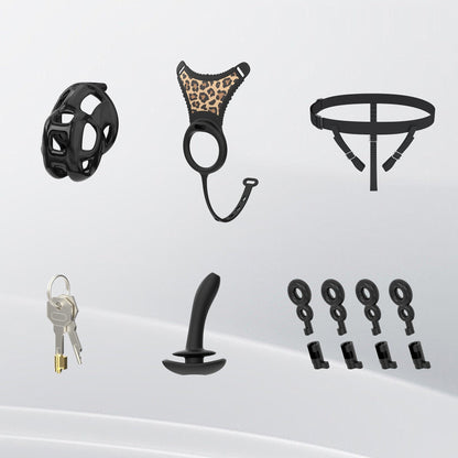 Cobra Chastity Cage Set (Underwear + Plug)