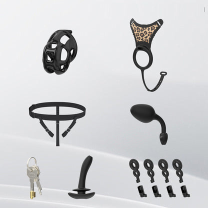 Cobra Chastity Cage Set (Underwear + Plug)