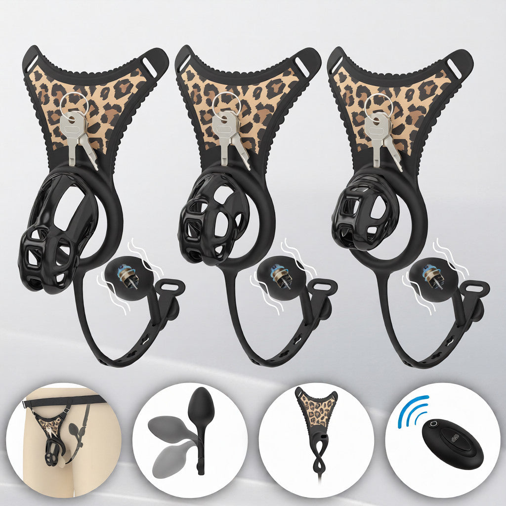 Cobra Chastity Cage Set (Underwear + Plug)