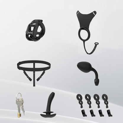 Cobra Chastity Cage Set (Underwear + Plug)