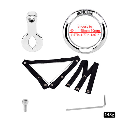 Zeus Eye Belt-Option Flat Chastity Cage