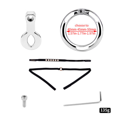 Zeus Eye Belt-Option Flat Chastity Cage