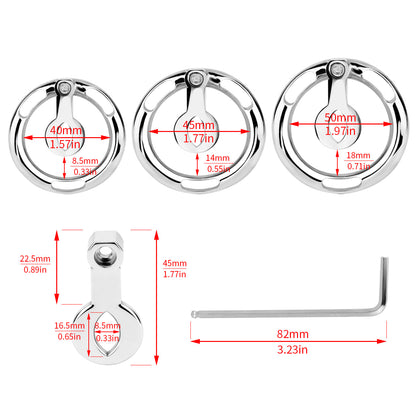 Zeus Eye Belt-Option Flat Chastity Cage