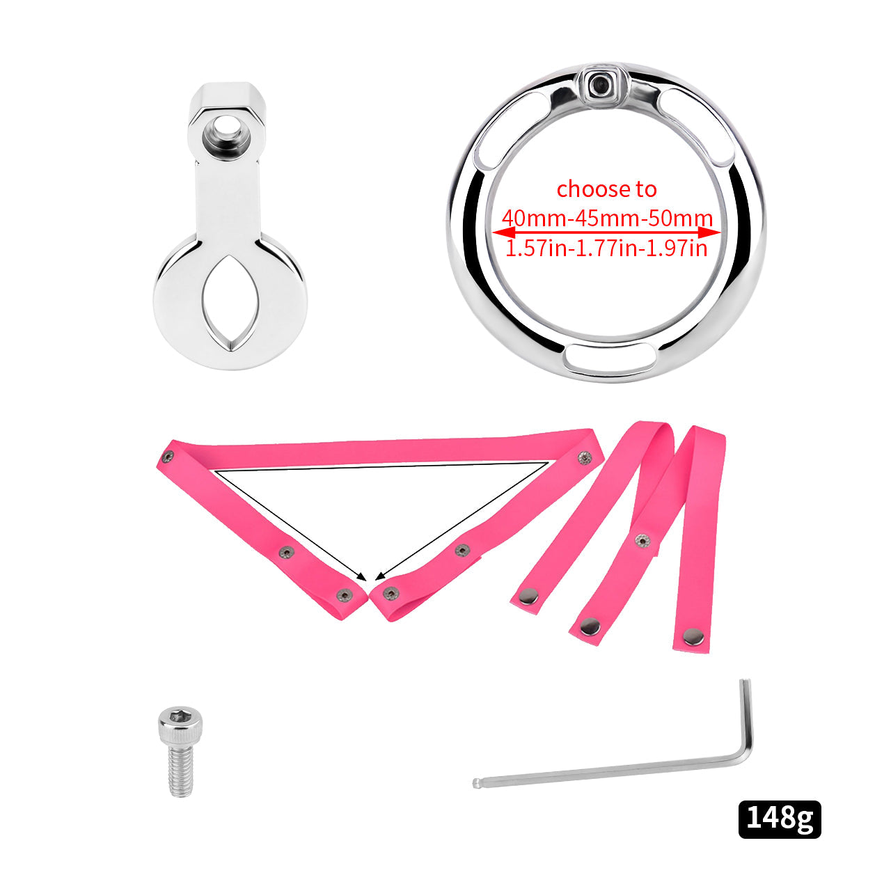 Zeus Eye Belt-Option Flat Chastity Cage
